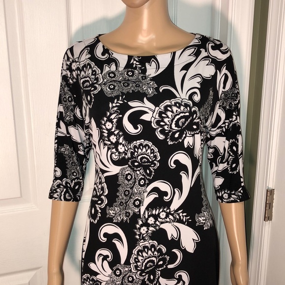 White House Black Market Black & White Dress XS - Picture 2 of 4